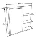 Ver mais imagens de Gabinete de Banheiro 80cm Paula com Espelheira 01 Porta e Cuba Branca