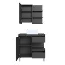 Ver imagem 3 de Gabinete de Banheiro 80cm Paula com Espelheira 01 Porta e Cuba Branca