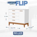 Ver imagem 3 de Cômoda Sapateira Infantil Flip Branco Acetinado - Reller