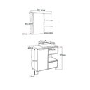 Ver imagem 4 de Gabinete de Banheiro 80cm Paula com Espelheira 01 Porta e Cuba Preta