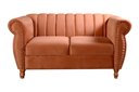 Ver imagem 1 de Namoradeira Decorativa Chesterfield Sofá Realeza Vintage - Veludo Terracota