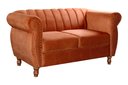 Ver imagem 2 de Namoradeira Decorativa Chesterfield Sofá Realeza Vintage - Veludo Terracota