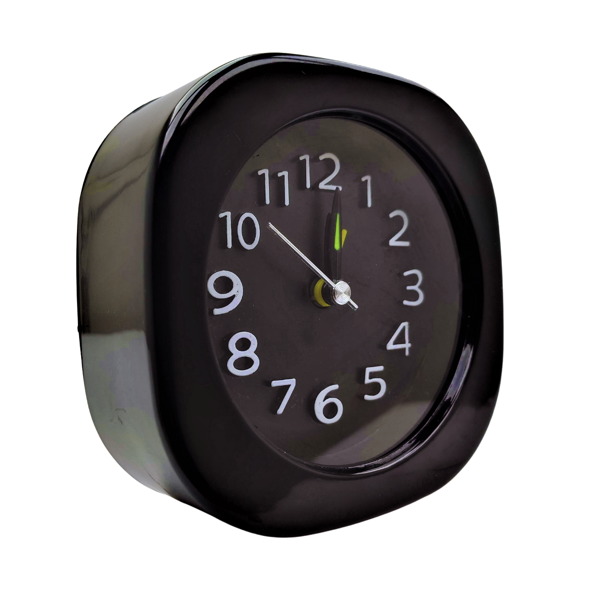 Relógio Despertador de Cabeceira Retrô Alarme Analogico Colorido Infantil Pilha Preto - 2