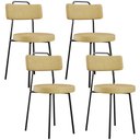Ver imagem 1 de Kit 04 Cadeiras Decorativas Estofada Sala de Jantar Barcelona L02 Couríssimo Casco Fendi - Lyam Deco
