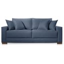 Ver imagem 2 de Sofá 3 Lugares Fixo Living Marrocos Suede Azul 2,4m Mk