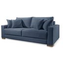 Ver imagem 1 de Sofá 3 Lugares Fixo Living Marrocos Suede Azul 2,4m Mk