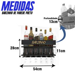 Barzinho de Parede - Boteco Terapia - 54x28 - Preto - 4