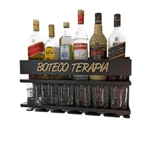 Barzinho de Parede - Boteco Terapia - 54x28 - Preto