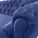 Ver imagem 2 de Recamier Sofá Divã Com Pés Retro 140X80 - Elã:Suede Azul Marinho