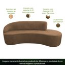 Ver imagem 3 de Sofá Curvo 04 Lugares 230cm Eron Braço Direito Linho Camel - Nexta Casa