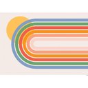 Ver imagem 2 de Tapete Infantil Emborrachado Antiderrapante Divertido 95cmx130cm Rainbow