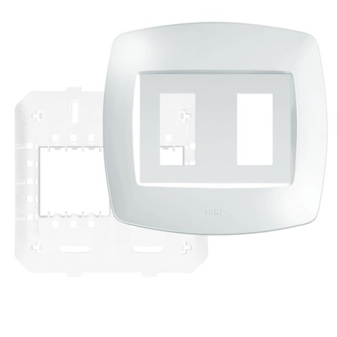Placa 4"" X 4"" com Suporte 2 Módulos Verticais Elegance - 2761 - Fame Placa 4x4 C/suporte 2 Mod.ver
