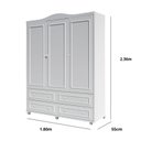 Ver imagem 4 de Guarda-roupa Infantil Provençal 3 Portas Paris