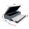 Bicama Box Baú Solteiro 88x188 Cm em Courino com Colchão Adapto Molas Ensacadas Ecoflex - 2