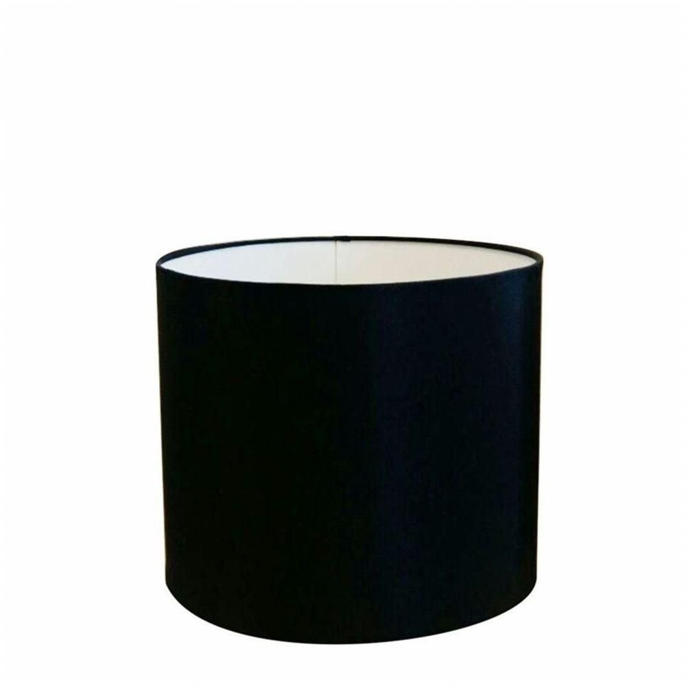 Cúpula Abajur Tecido Cilíndrica Cp-8015 Ø35x25cm Preto - 1