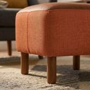Ver imagem 6 de Puff Decorativo Verso 45x51 cm Pes Madeira Linho Color Trend e Courino Tca 303 Tcs 727 Moll