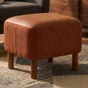 Ver imagem 2 de Puff Decorativo Verso 45x51 cm Pes Madeira Linho Color Trend e Courino Tca 303 Tcs 727 Moll