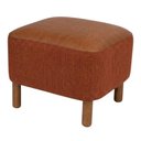 Ver imagem 1 de Puff Decorativo Verso 45x51 cm Pes Madeira Linho Color Trend e Courino Tca 303 Tcs 727 Moll
