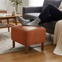 Ver imagem 7 de Puff Decorativo Verso 45x51 cm Pes Madeira Linho Color Trend e Courino Tca 303 Tcs 727 Moll