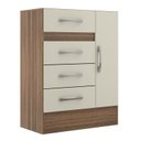 Ver imagem 2 de Cômoda Sapateira Grande 4 Gavetas 1 Porta