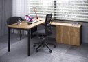 Ver imagem 1 de Conjunto para Escritório com Mesa Escrivaninha e Balcão Concept Móvel na Caixa