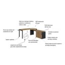 Ver imagem 5 de Conjunto para Escritório com Mesa Escrivaninha e Balcão Concept Móvel na Caixa