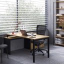 Ver imagem 2 de Conjunto para Escritório com Mesa Escrivaninha e Balcão Concept Móvel na Caixa