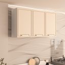Ver imagem 1 de Armário de Cozinha Aéreo Amara 120x66cm com 3 Portas Branco/Creme 250023