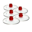 Ver imagem 1 de Jogo Tampas Vidro Avulsas para Panelas 20/22/24/26/28 Cm