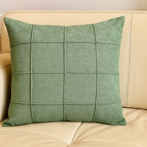 Capa de Almofada Tecido Boucle Drapeada Cores 50x50cm - Verde Claro