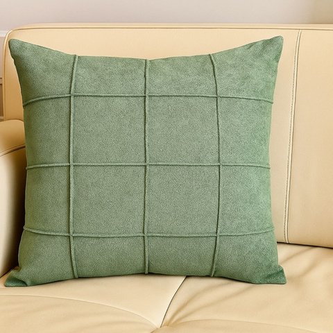 Capa de Almofada Tecido Boucle Drapeada Cores 50x50cm - Verde Claro