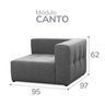 Sofá Modular de Canto para Sala de Estar Burgos - 3