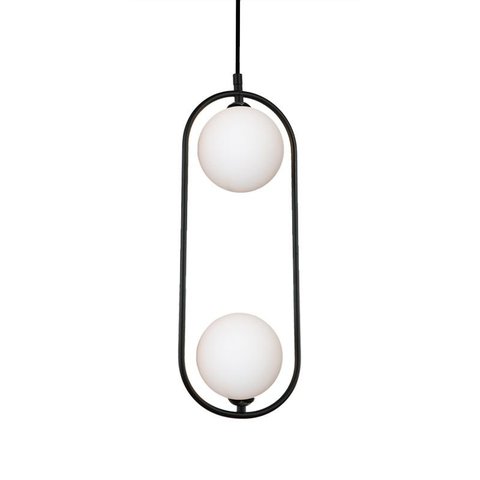 Lustre Pendente Quality Cadre 1334 G9 Bivolt Preto / Branco
