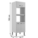 Ver imagem 3 de Paneleiro Torre Quente Forno e Microondas Branco