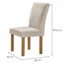 Ver imagem 3 de Mesa de Jantar 4 Lugares Kyra/Canela com Vidro Cinamomo/Off White/Suede Bege - Cel Móveis