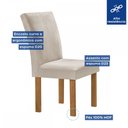 Ver imagem 5 de Mesa de Jantar 4 Lugares Kyra/Canela com Vidro Cinamomo/Off White/Suede Bege - Cel Móveis