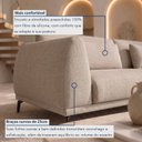 Ver imagem 5 de Sofá Living 3 Lugares Linho 210cm Bege Siena