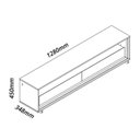Ver imagem 3 de Rack para Tv até 43 Polegadas com Led com Rodízios 128cm Requinte