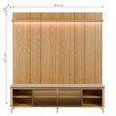 Ver imagem 5 de Rack com Painel para TV até 85" 1 Prateleira 1 Porta Vidro Reflecta e LED Lincoln Float 215cm –