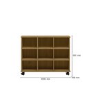 Ver imagem 4 de Estante Baixa Nicho com Rodízios 108cm