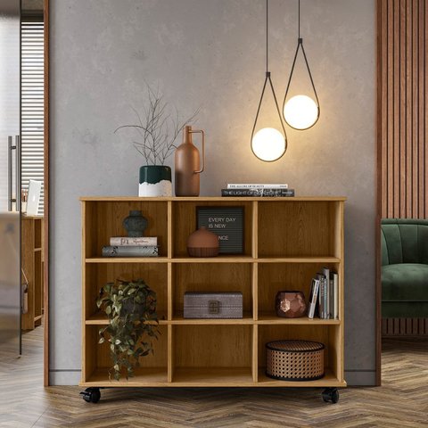 Estante Baixa Nicho com Rodízios 108cm