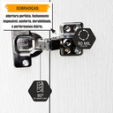 Ver imagem 6 de Guarda-Roupa Solteiro com 2 Portas 1 Gaveta e 5 Prateleiras Dubai Branco