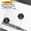 Ver imagem 7 de Guarda-Roupa Solteiro com 2 Portas 1 Gaveta e 5 Prateleiras Dubai Branco