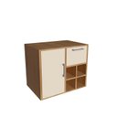 Ver imagem 6 de Gabinete de Banheiro Suspenso 68cm com Balcão 1 Porta 1 Gaveta e Espelheira sem Cuba