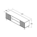 Ver imagem 3 de Rack Ditália 2 Portas R-634 Cor:branco