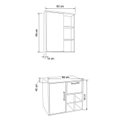Ver imagem 4 de Gabinete de Banheiro Suspenso 68cm com Balcão 1 Porta 1 Gaveta e Espelheira sem Cuba