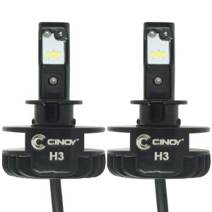 Kit Par Lâmpada Super Ultra Led Plus Automotiva Farol 12000 Lumens 6500K 12V 24V Carro Caminhão - H3