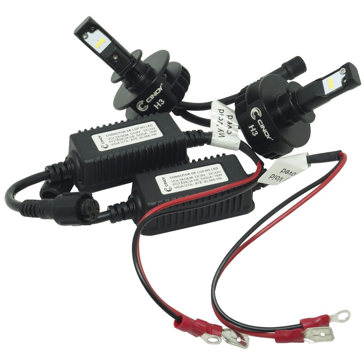 Kit Par Lâmpada Super Ultra Led Plus Automotiva Farol 12000 Lumens 6500K 12V 24V Carro Caminhão - H3 - 6