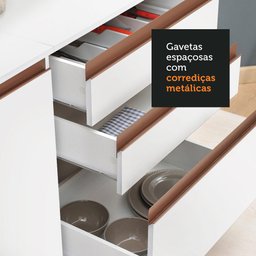 Armário de Cozinha Completa de Canto 392cm Branco Reims Madesa 01 - 10