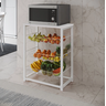 Fruteira com Suporte para Micro-ondas Barcelona Aço Branco Cesto Branco Tampo Branco - 1